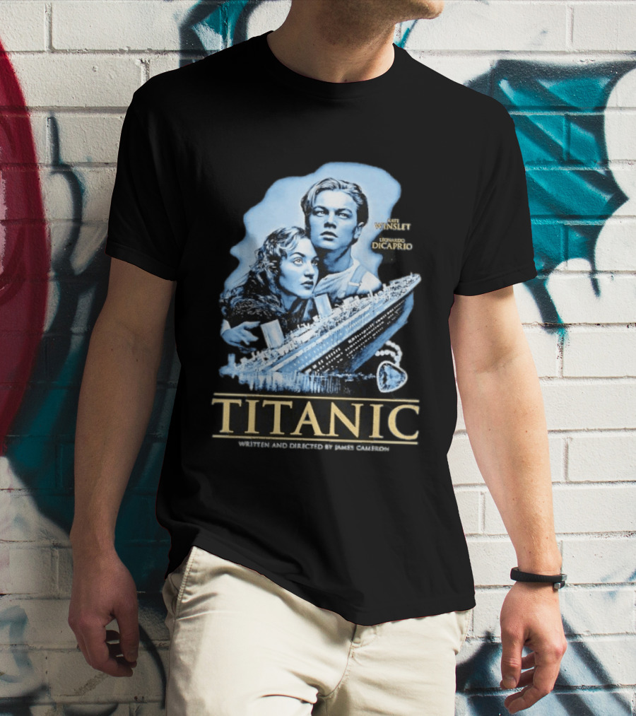 Titanic Kate Winslet Leonardo DiCaprio James Cameron Movie T-Shirt