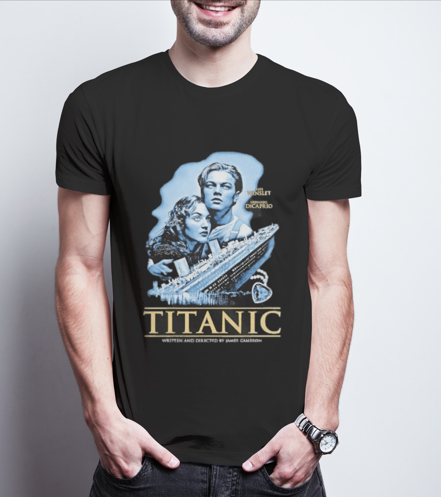 Titanic Kate Winslet Leonardo DiCaprio James Cameron Movie T-Shirt