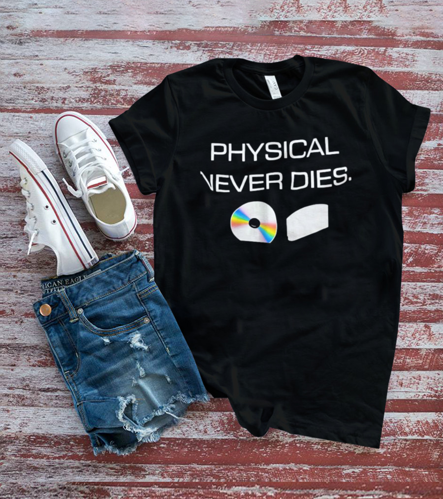 Physical Never Dies Gaming Video Games Retro Cartridge Disc T-Shirt