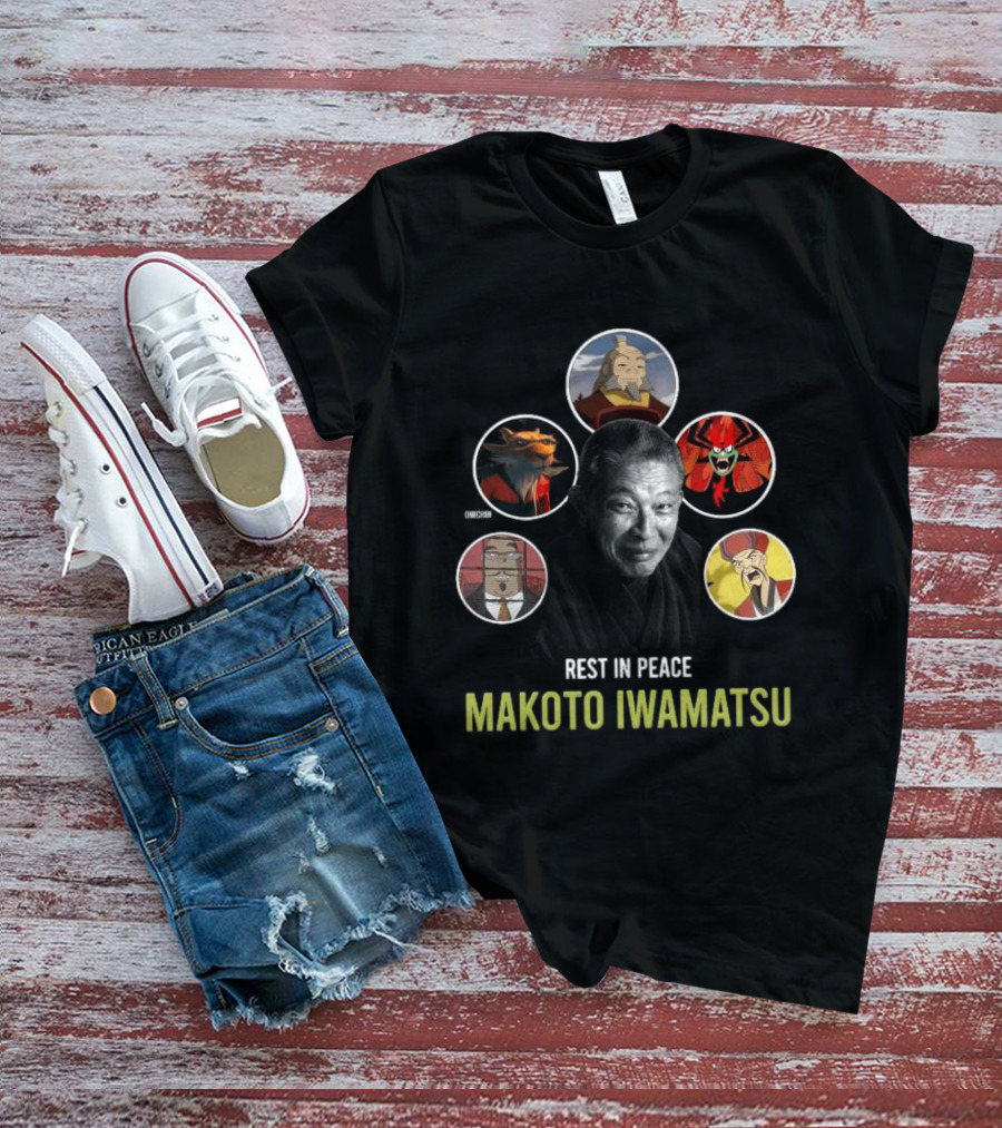 Rest In Peace Makoto Iwamatsu Uncle Iroh Aku Splinter Happy Cat Image T-Shirt