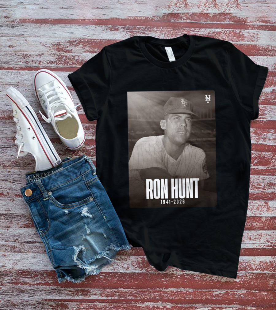Ron Hunt 1941 2026 NY Mets Legend T-Shirt