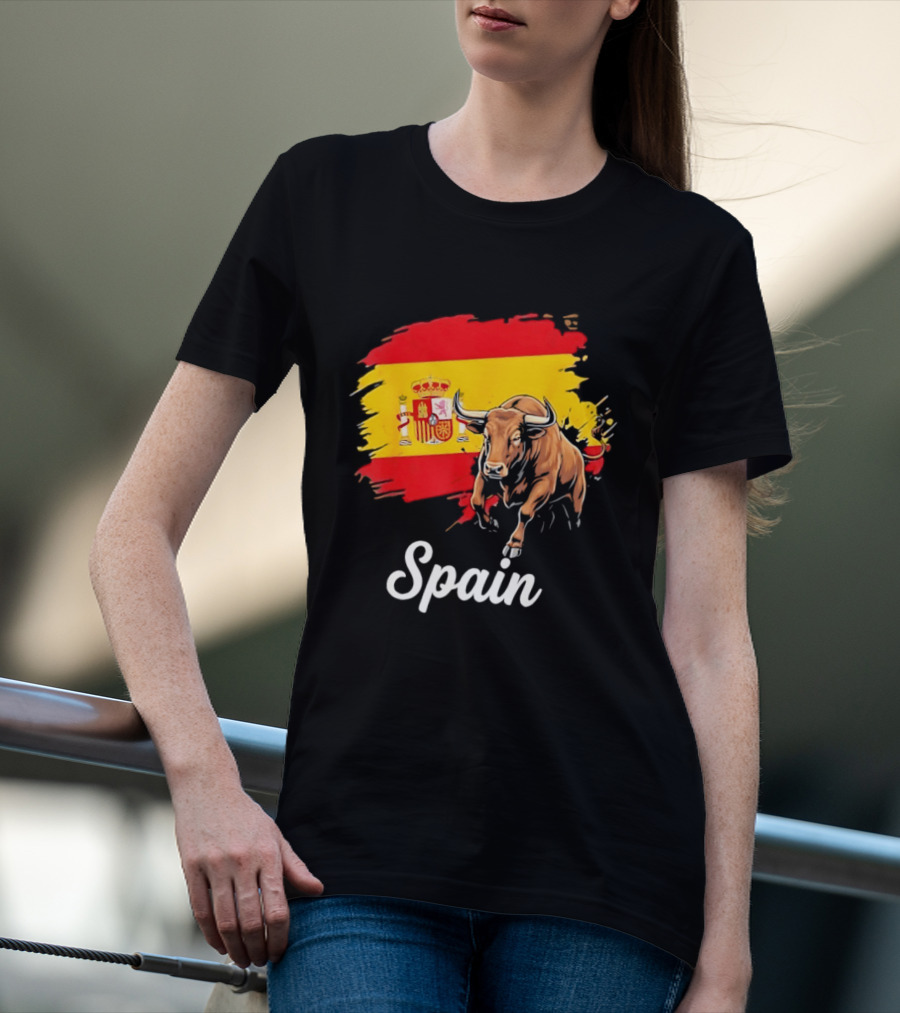 Spain Bull Flag Toro Spain Heritage Red Yellow T-Shirt