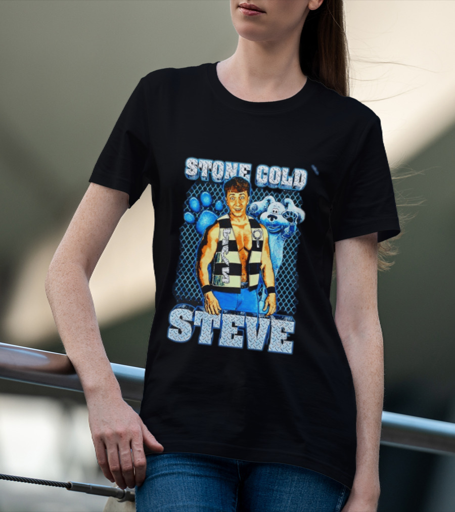 Stone Cold Steve Austin Blue Clues Mashup T-Shirt