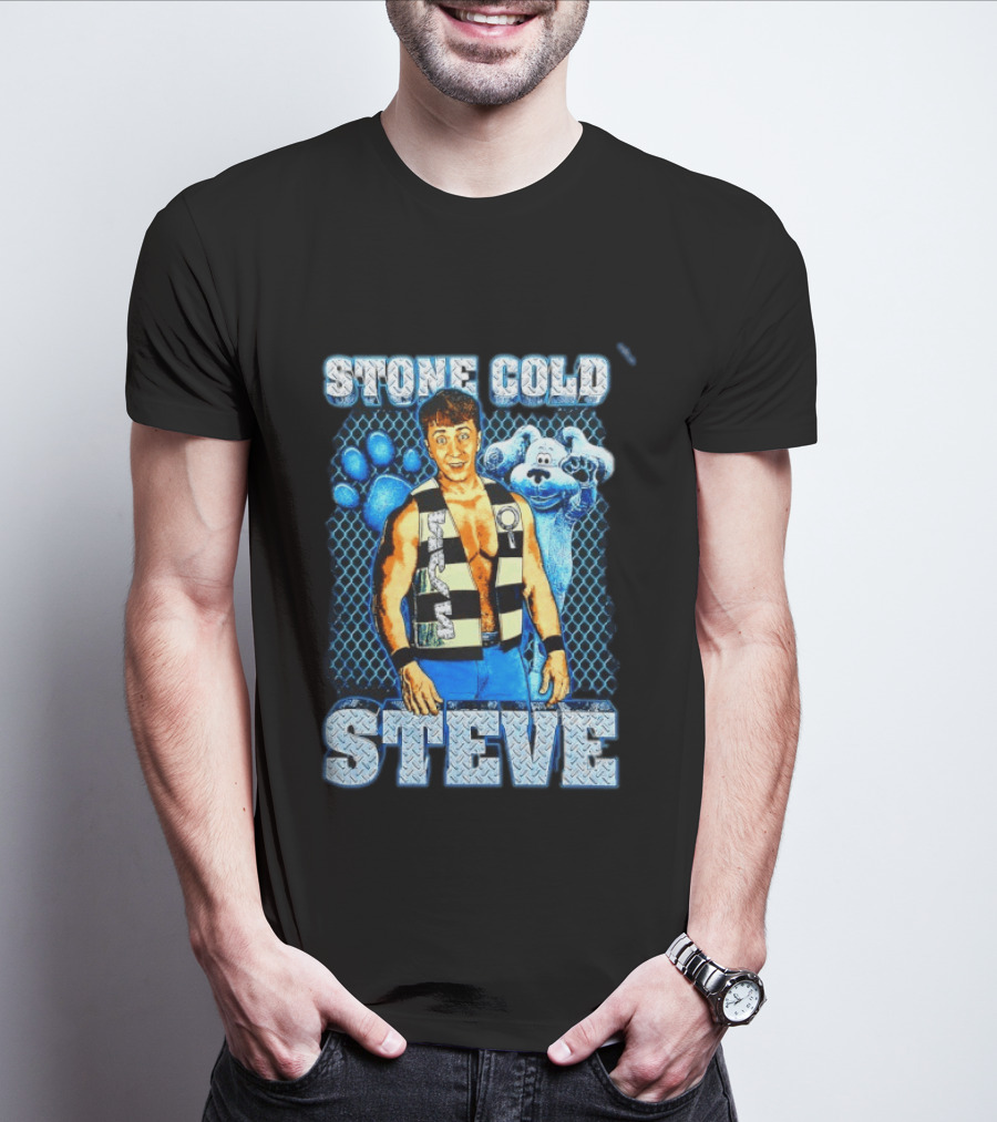 Stone Cold Steve Austin Blue Clues Mashup T-Shirt