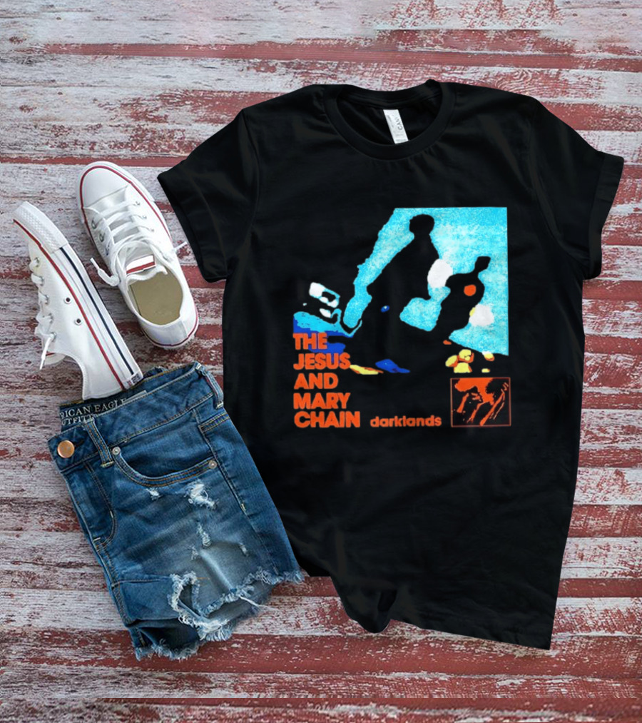 The Jesus And Mary Chain Darklands Alternative Rock Blue Black T-Shirt