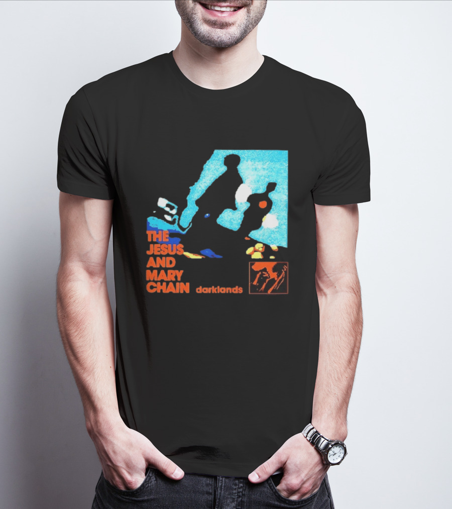 The Jesus And Mary Chain Darklands Alternative Rock Blue Black T-Shirt