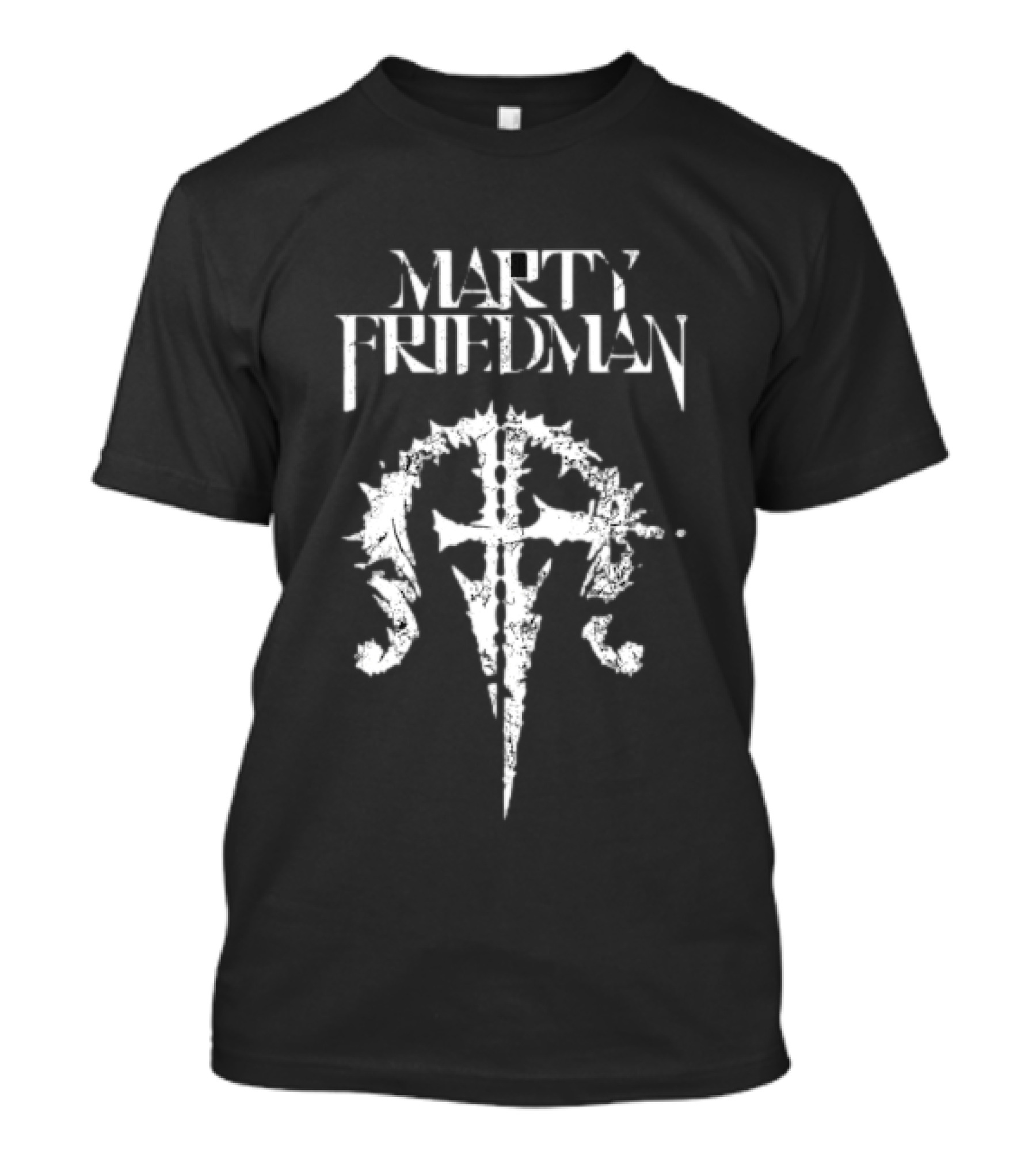 Marty Friedman Heavy Metal Cross Symbol Megadeth T-Shirt