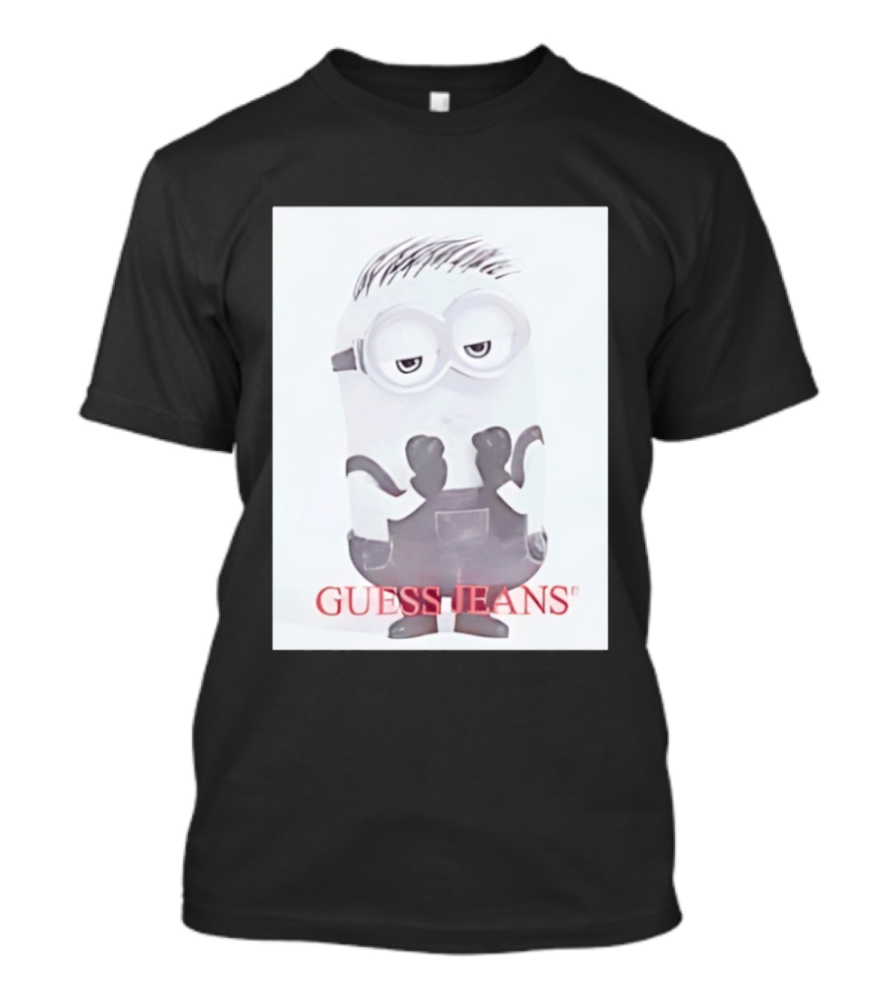 Minion Guess Jeans Despicable Me Goggle Wearing Cartoon T-Shirt