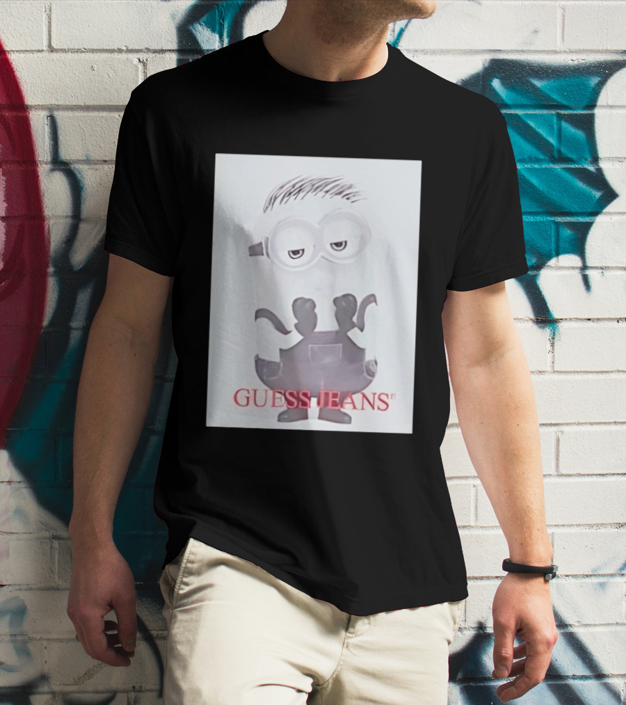 Minion Guess Jeans Despicable Me Goggle Wearing Cartoon T-Shirt