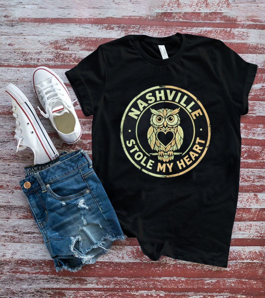 Nashville Stole My Heart Owl Tennessee T-Shirt