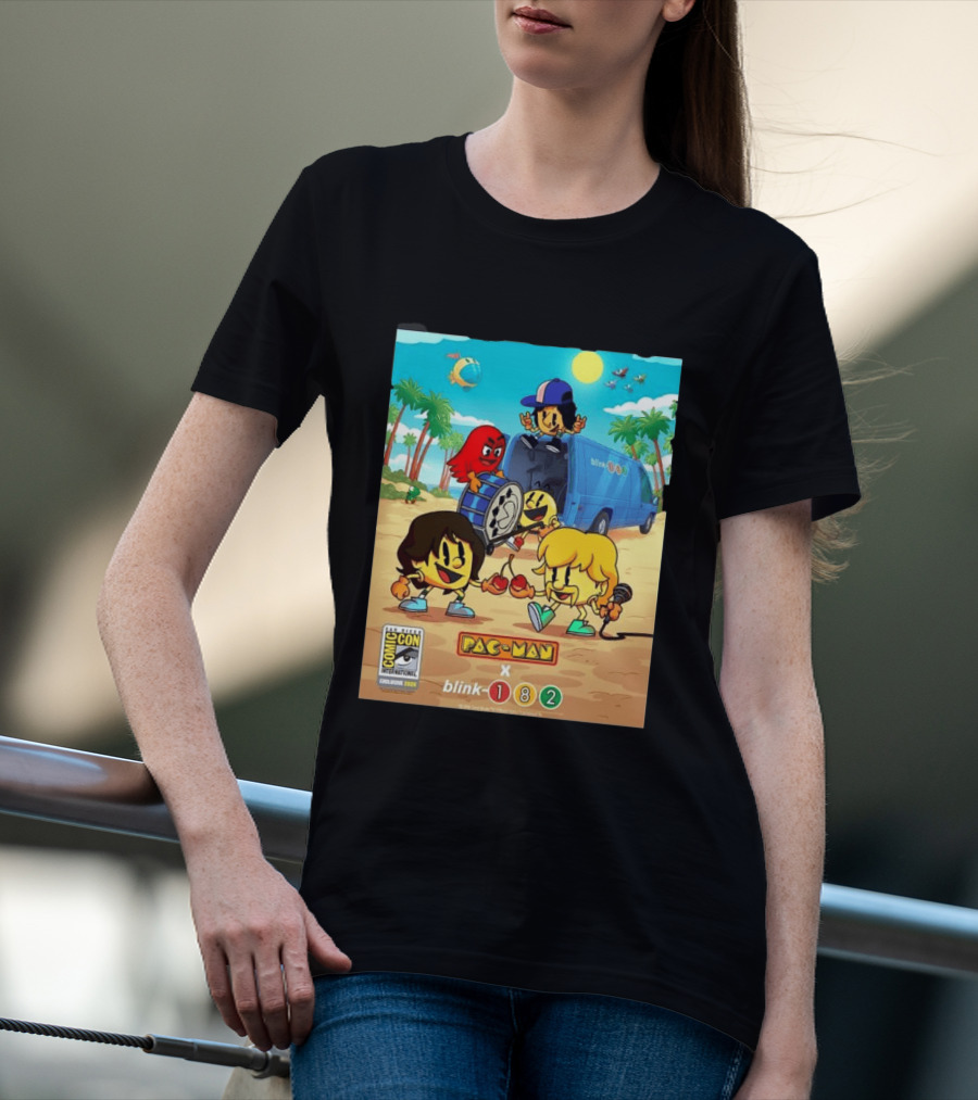 Comic Con San Diego Exclusive 2026 Blink 182 X Pac Man July 23 26 Home Decor T-Shirt