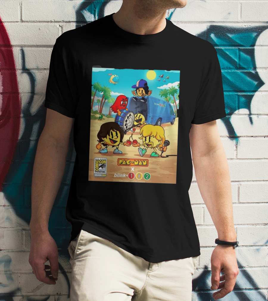 Comic Con San Diego Exclusive 2026 Blink 182 X Pac Man July 23 26 Home Decor T-Shirt