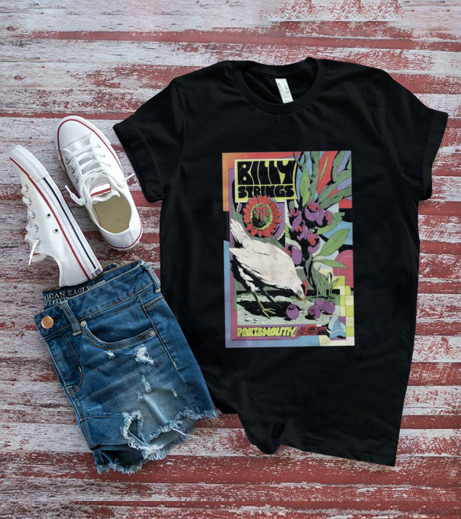 Billy Strings Jul 17 2026 Portsmouth Pavilion Chicken Flower T-Shirt