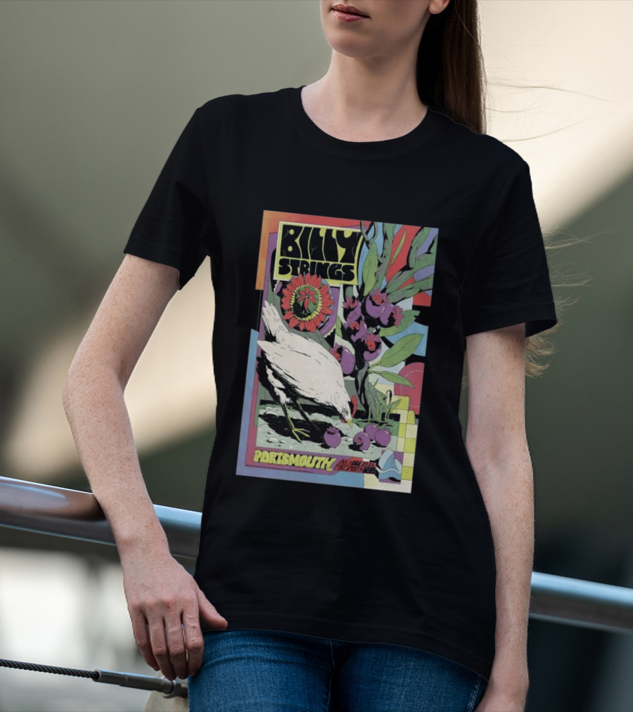 Billy Strings Jul 17 2026 Portsmouth Pavilion Chicken Flower T-Shirt