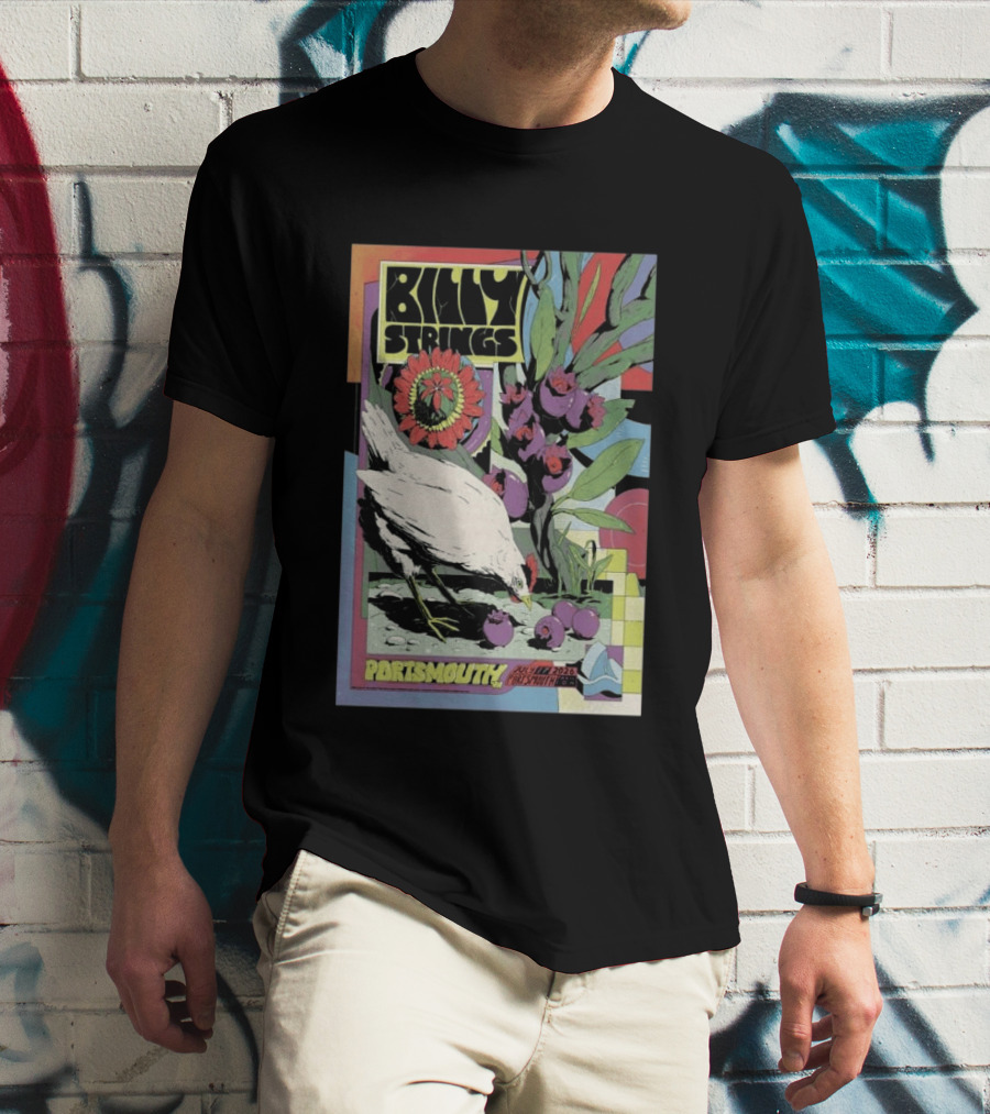 Billy Strings Jul 17 2026 Portsmouth Pavilion Chicken Flower T-Shirt