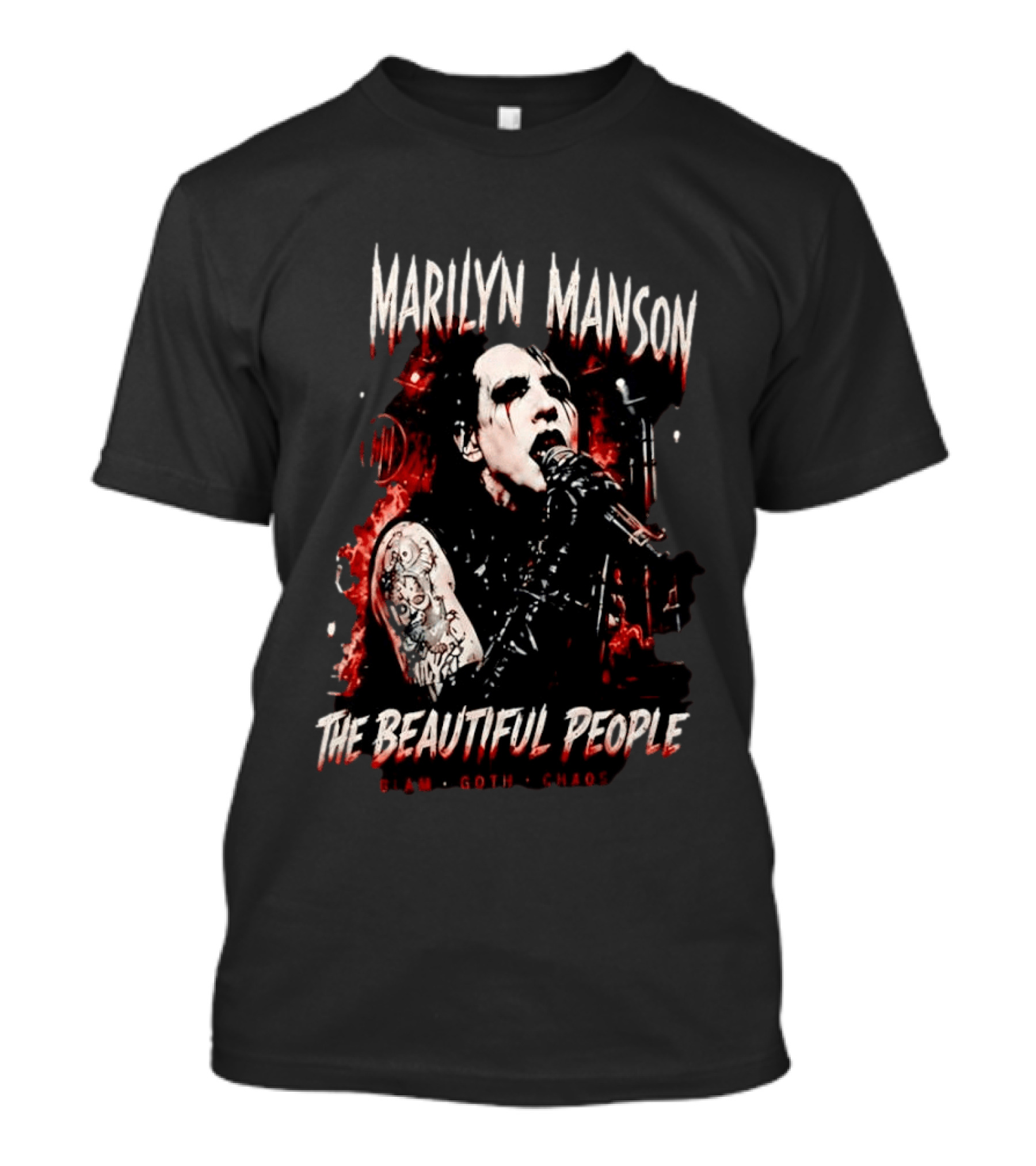 Marilyn Manson The Beautiful People Glam Goth Chaos T-Shirt