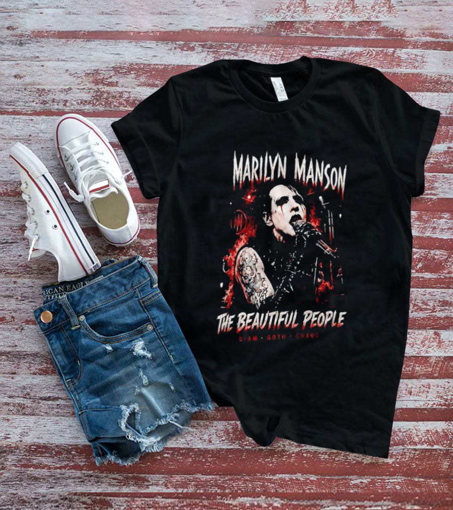 Marilyn Manson The Beautiful People Glam Goth Chaos T-Shirt