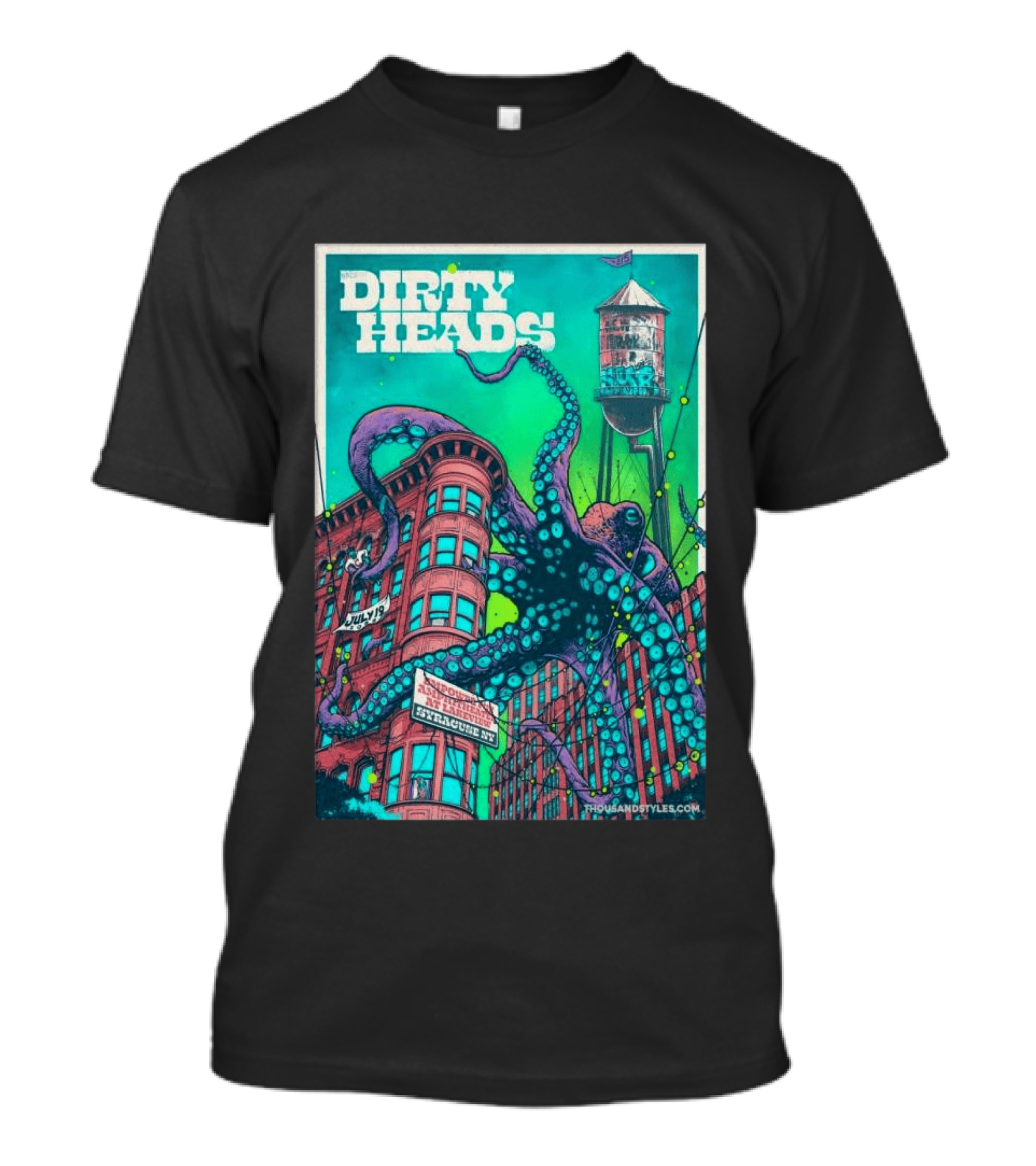 Dirty Heads Live At Syracuse Amphitheater July 19 2026 Octopus T-Shirt