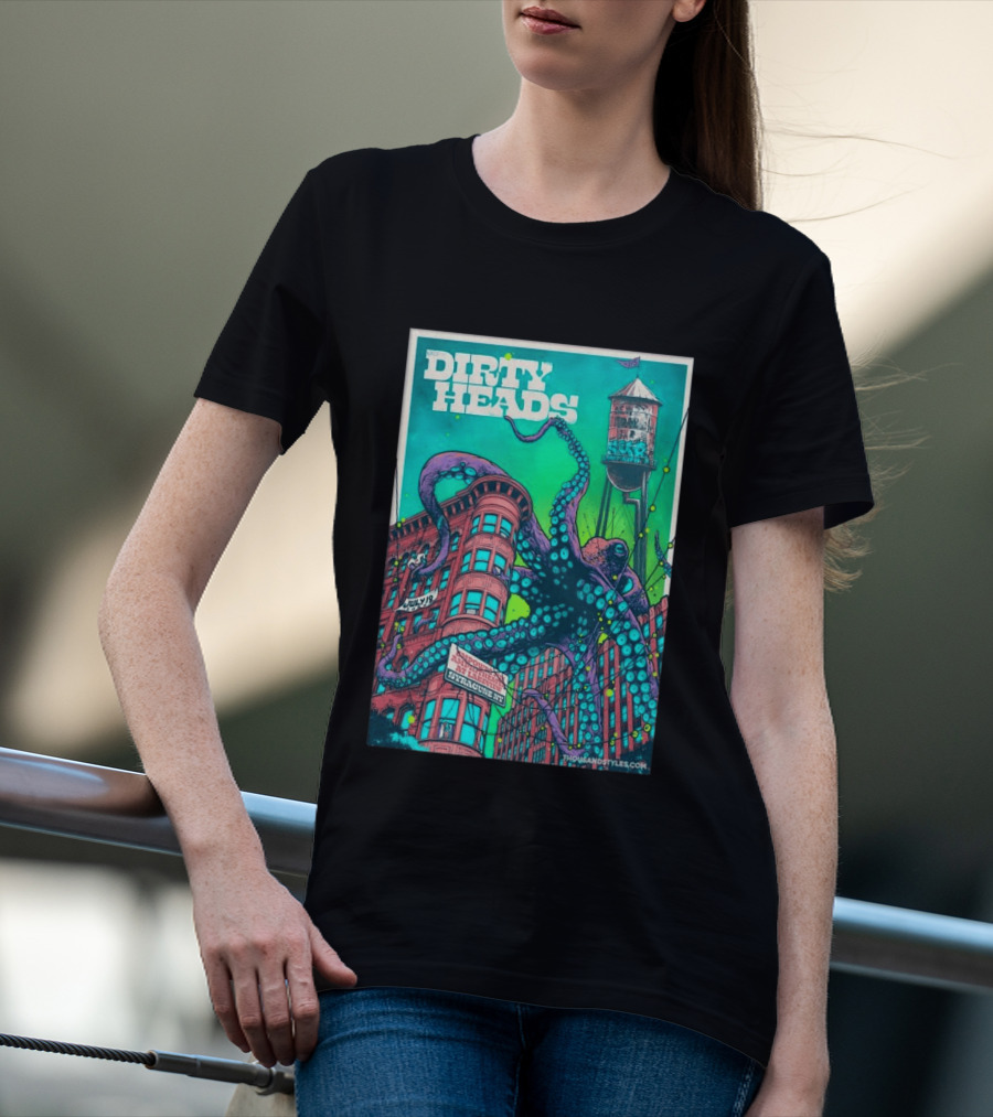 Dirty Heads Live At Syracuse Amphitheater July 19 2026 Octopus T-Shirt