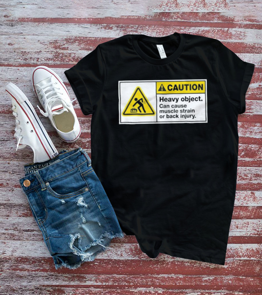 Heavy Object Warning Caution Anime Cat Girl T-Shirt