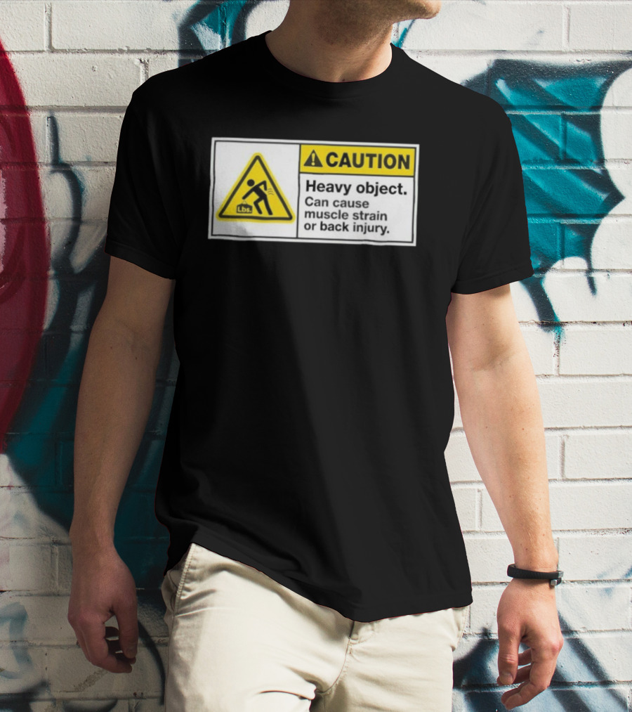 Heavy Object Warning Caution Anime Cat Girl T-Shirt