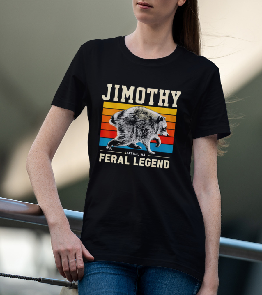 Jimothy Seattle Feral Legend Raccoon T-Shirt