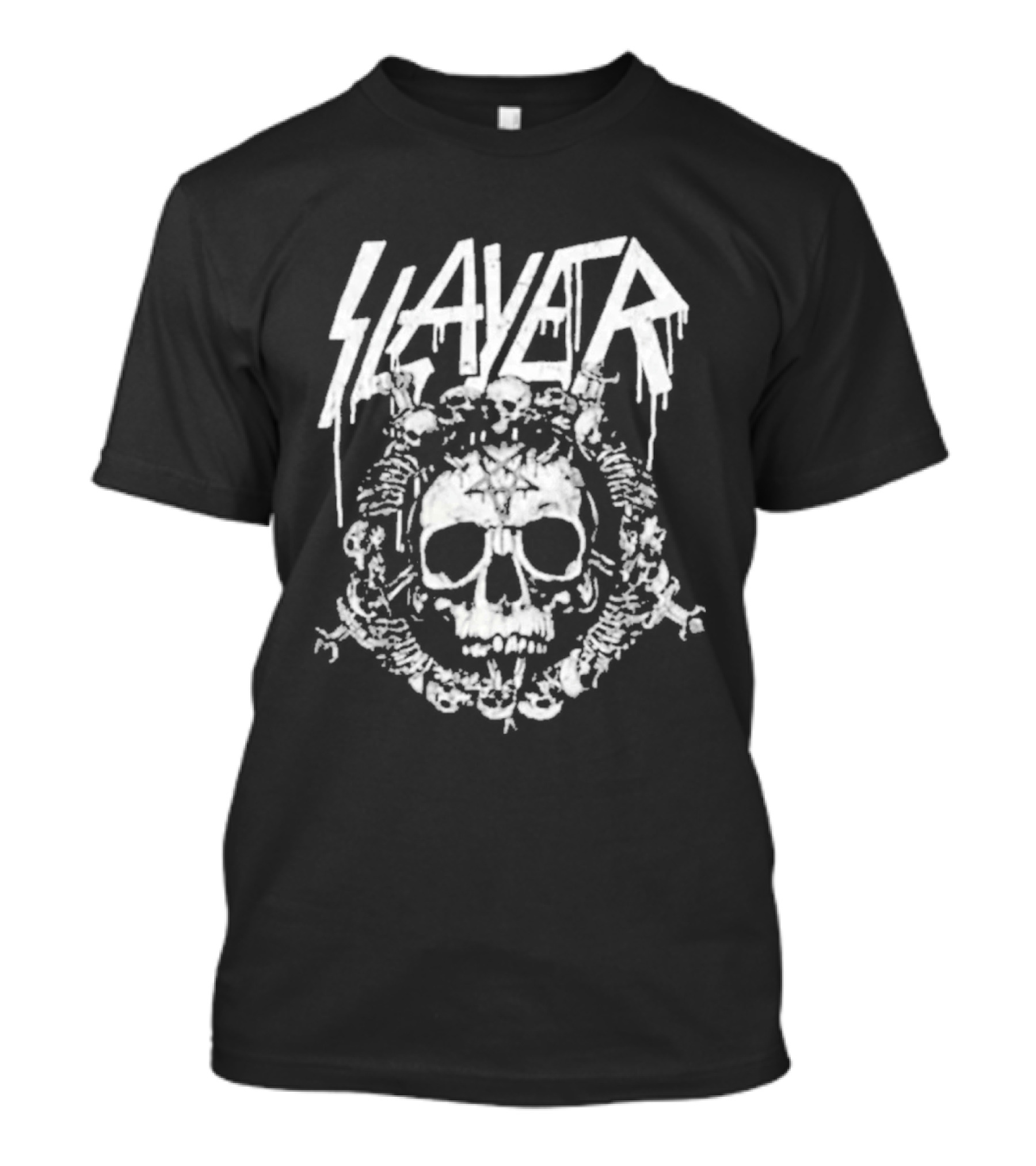 Slayer Band Summer 2026 Rib Skull T-Shirt