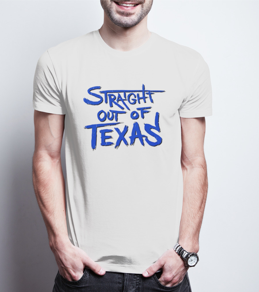 Straight Out Of Texas Bold Blue T-Shirt
