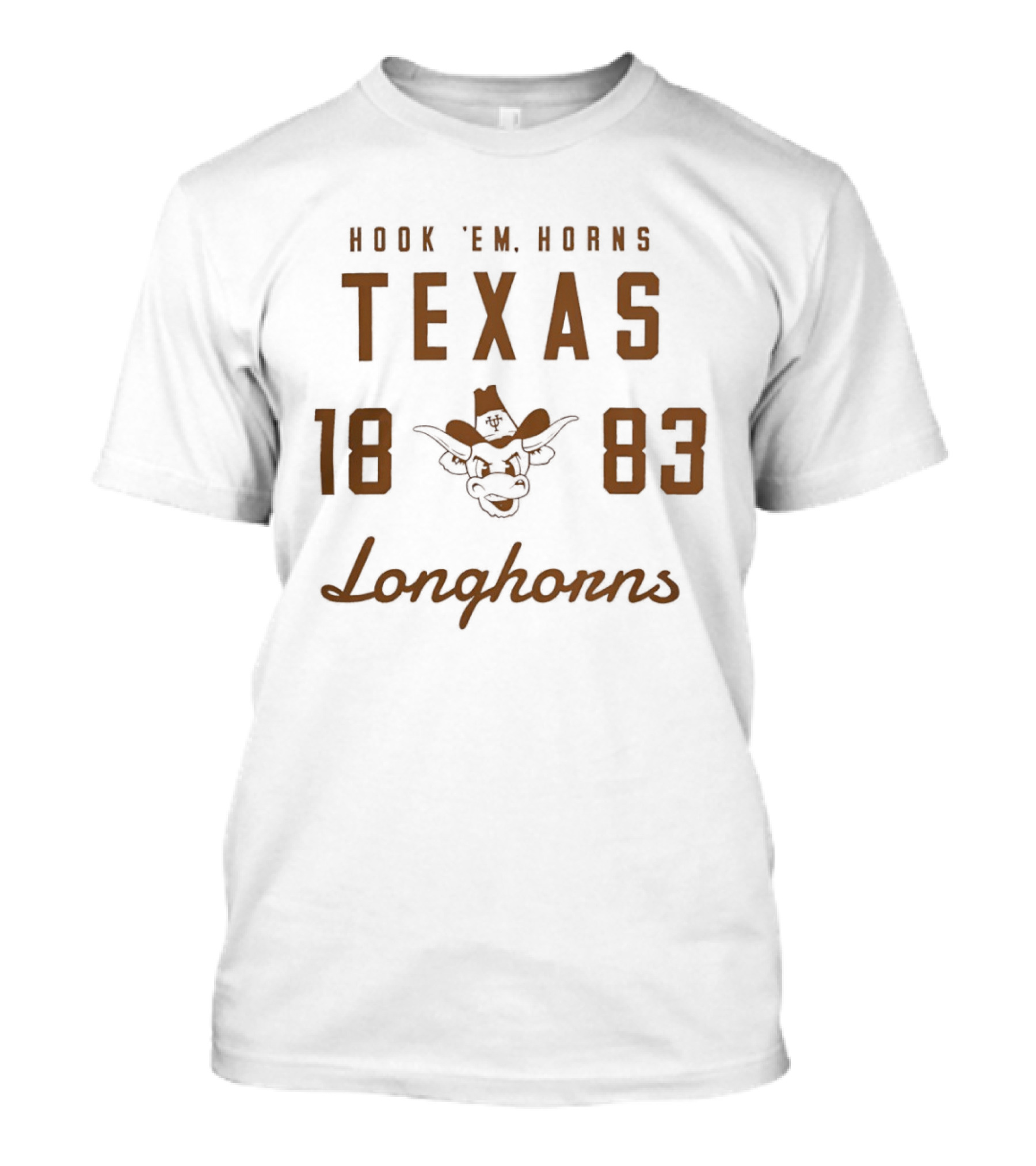 Hook 'em Horns Texas Longhorns 1883 College Football T-Shirt