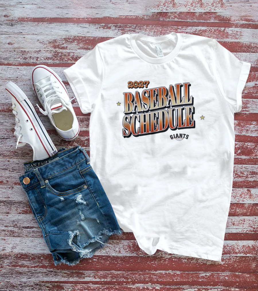 2027 Giants Baseball Schedule T-Shirt