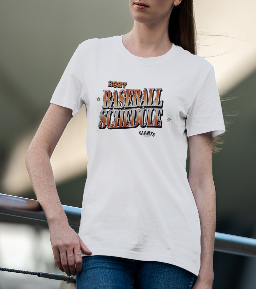2027 Giants Baseball Schedule T-Shirt