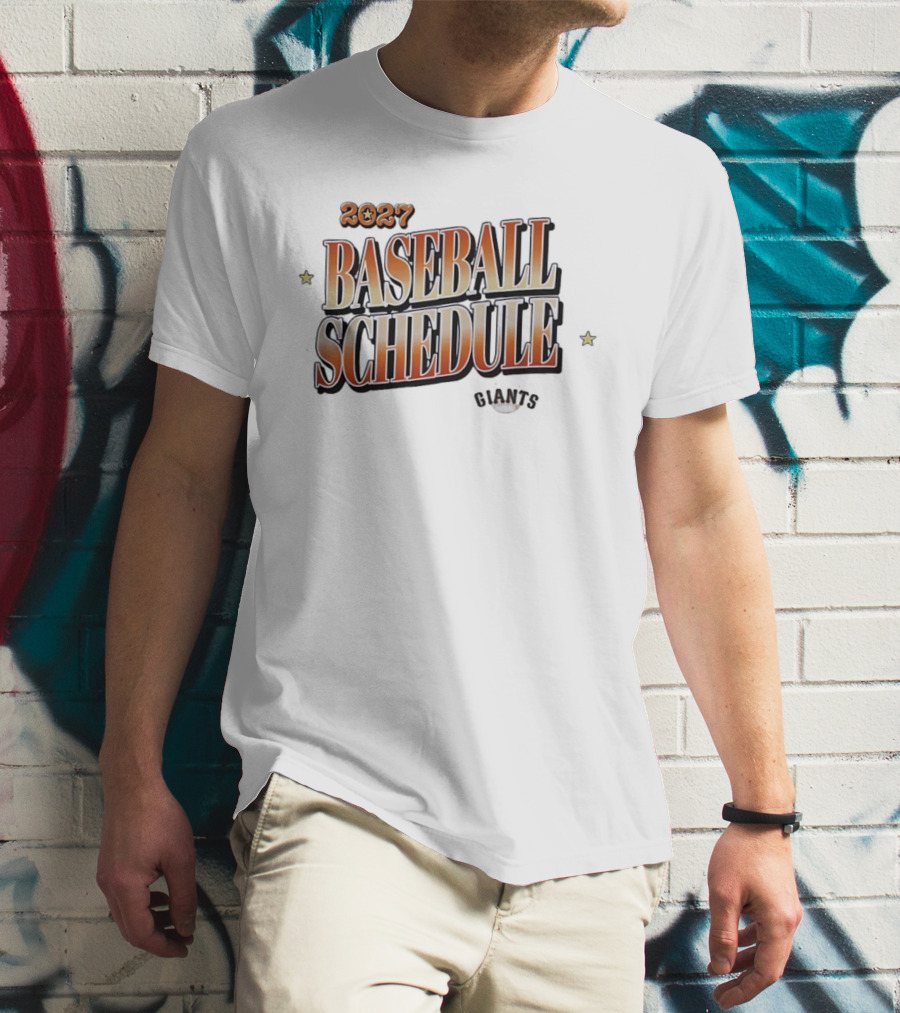 2027 Giants Baseball Schedule T-Shirt
