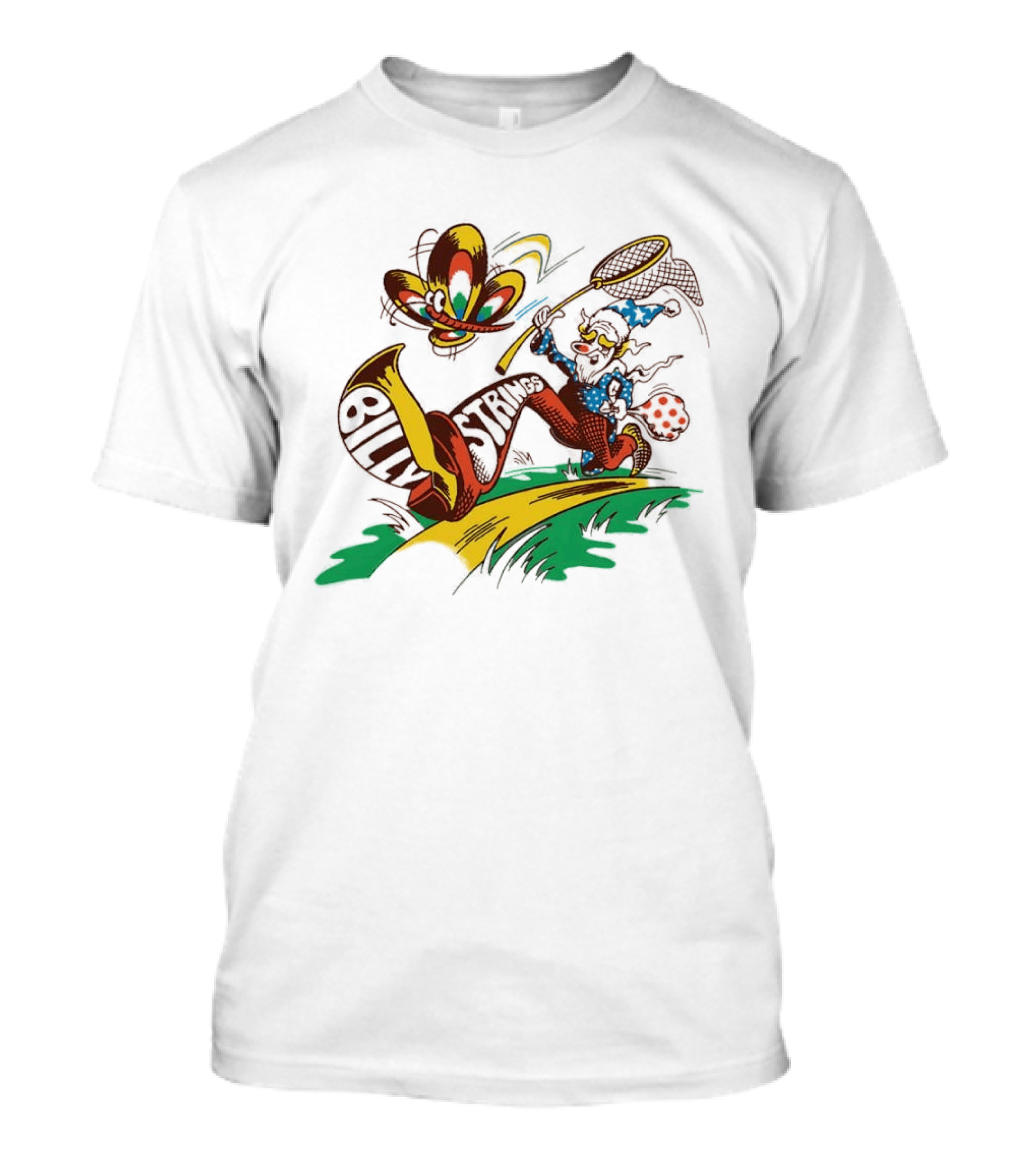 Billy Strings Wizard Catching Butterfly Cartoon Psychedelic T-Shirt