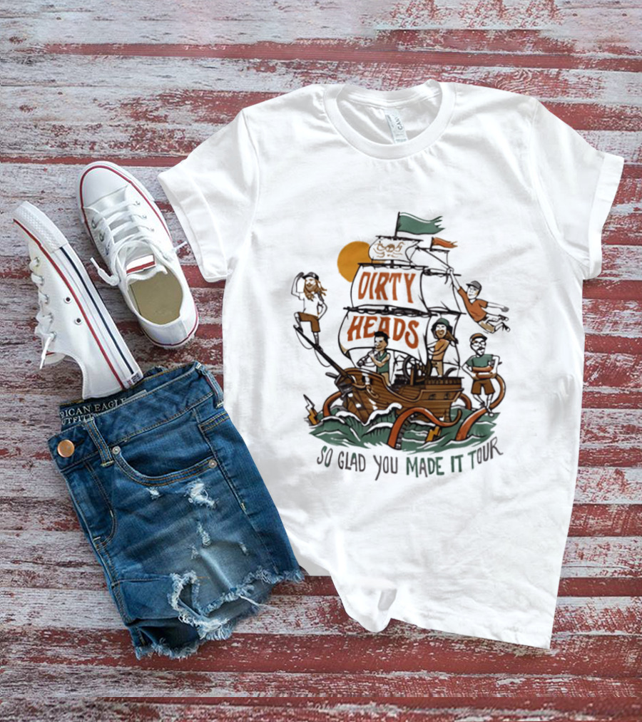 Dirty Heads So Glad You Made It Tour Pirate Ship Adventure T-Shirt