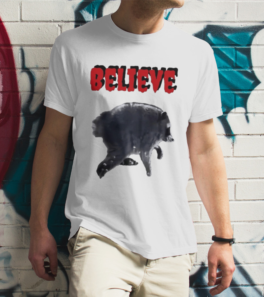 Jimothy Club Believe Raccoon T-Shirt