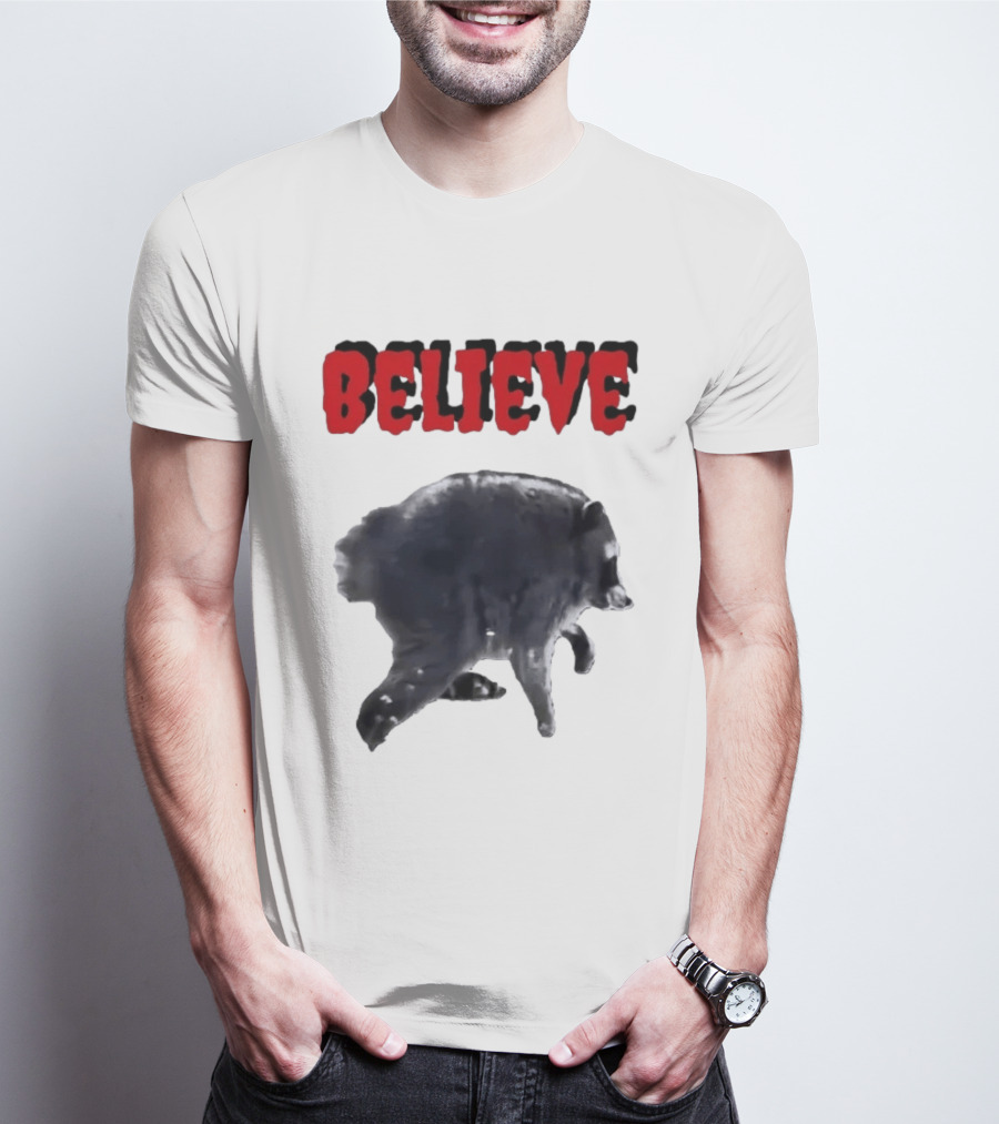 Jimothy Club Believe Raccoon T-Shirt