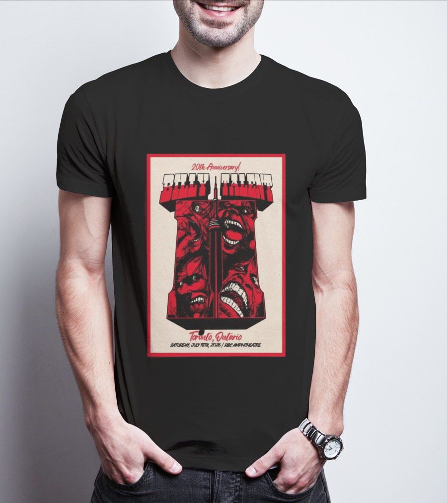 Billy Talent 20th Anniversary Toronto Ontario July 18 2026 T-Shirt