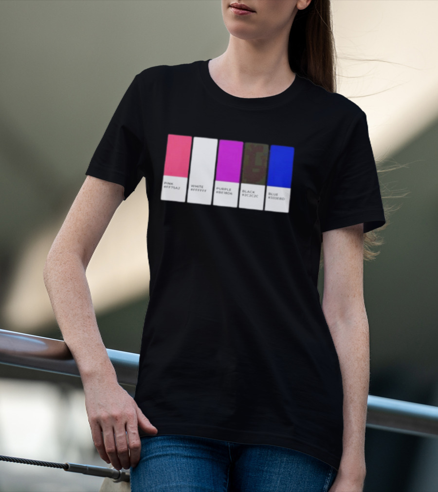 Pink #FF79A2 White #FFFFFF Purple #BE18D6 Black #2C2C2C Blue #3358ED T-Shirt