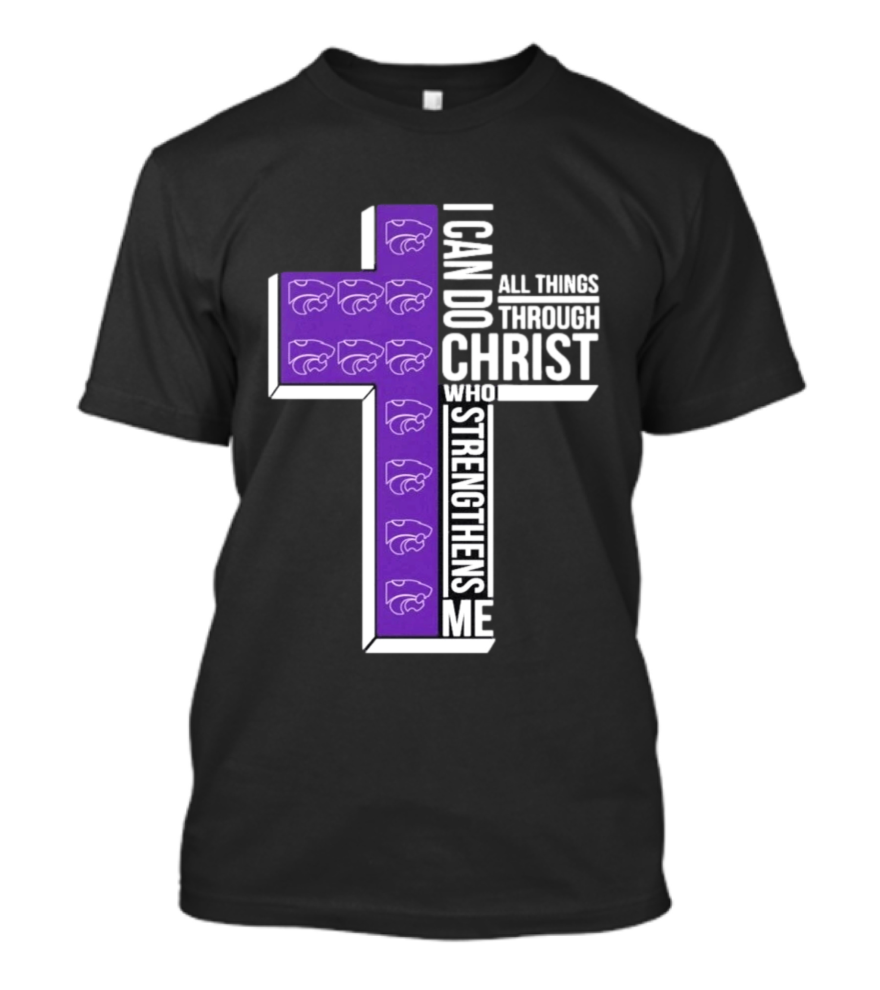 Kansas State Wildcats Faith Empowerment Through Christ Cross T-Shirt