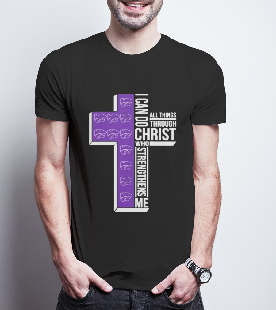Kansas State Wildcats Faith Empowerment Through Christ Cross T-Shirt