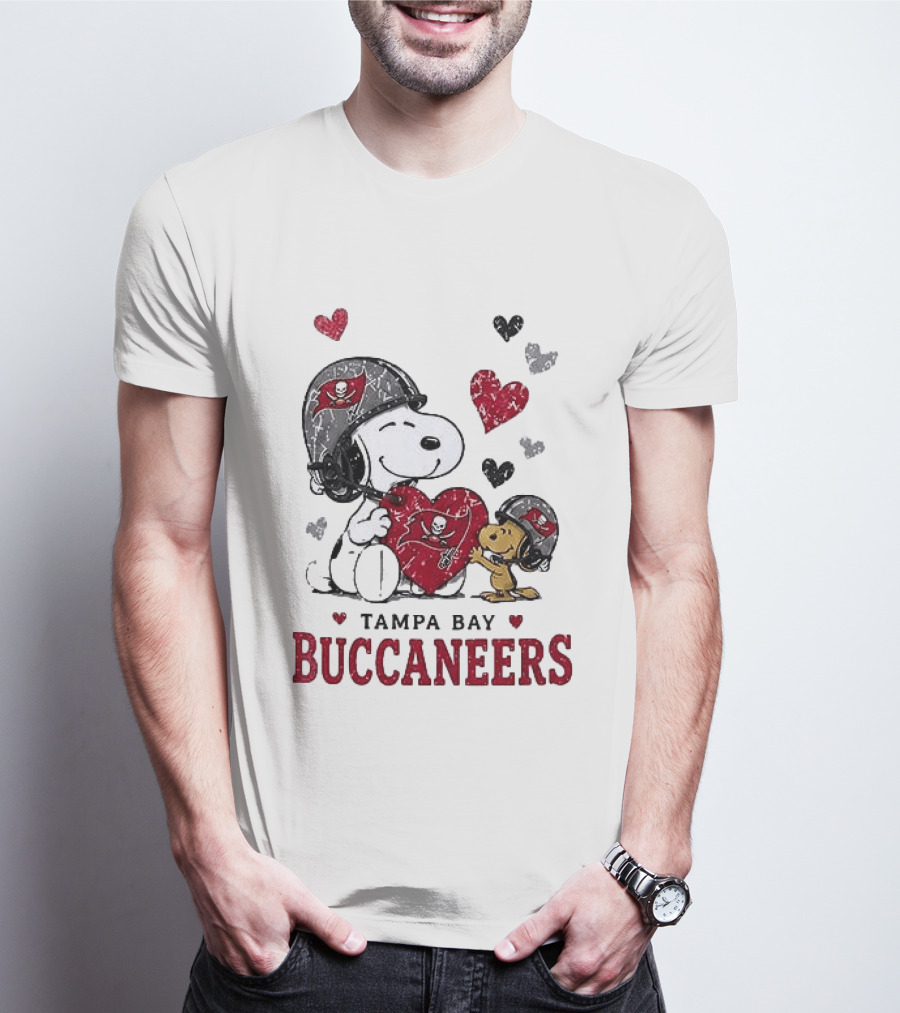 Tampa Bay Buccaneers Snoopy Peanuts Love Laughter T-Shirt