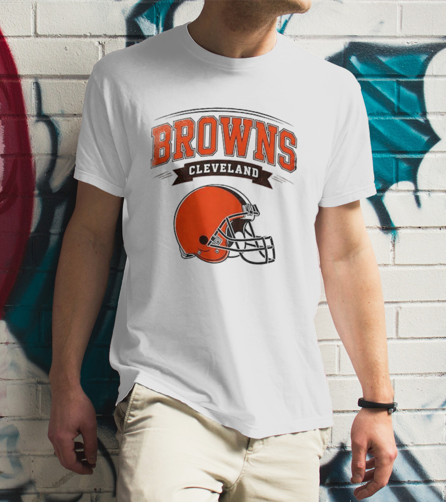 Cleveland Browns Ghostface Running Football Collaboration T-Shirt