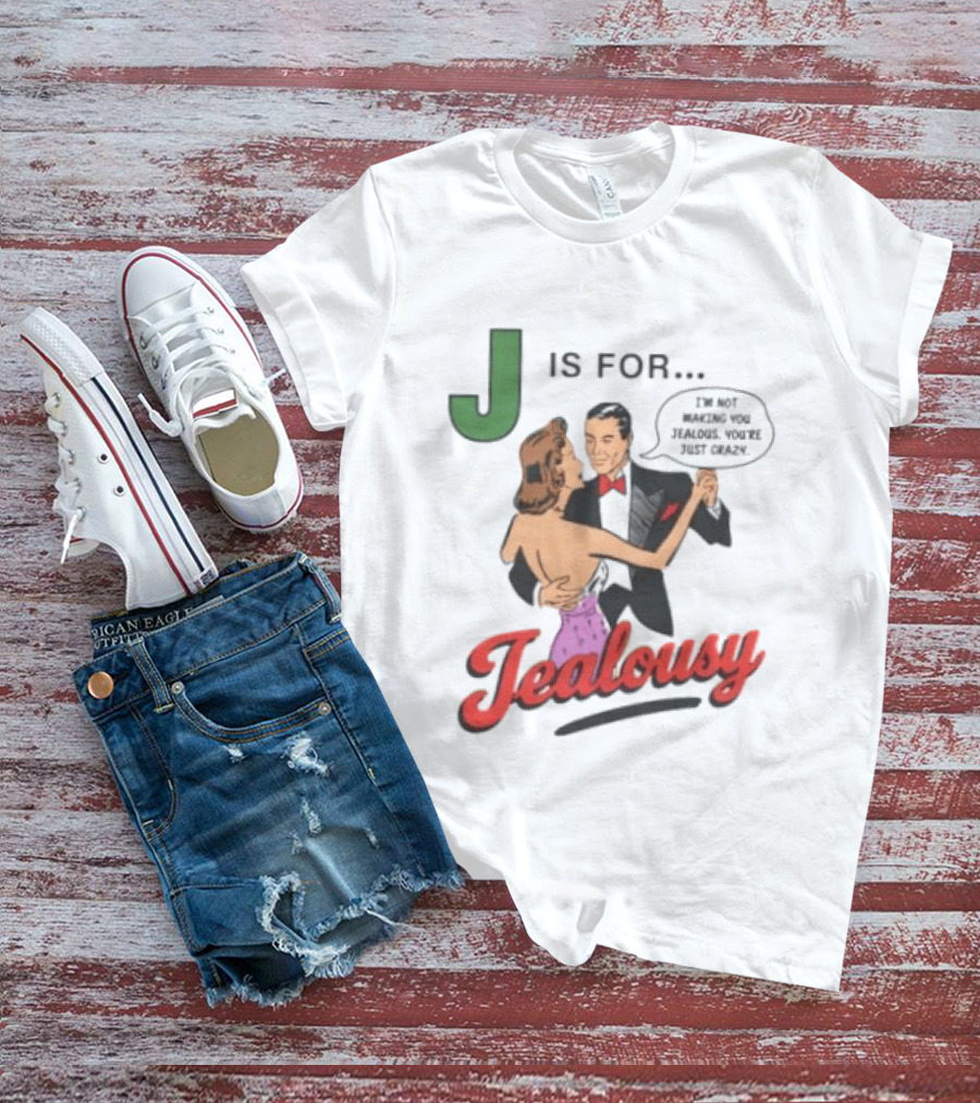 J Is For Jealousy Retro Dancing Couple Gaslighting T-Shirt