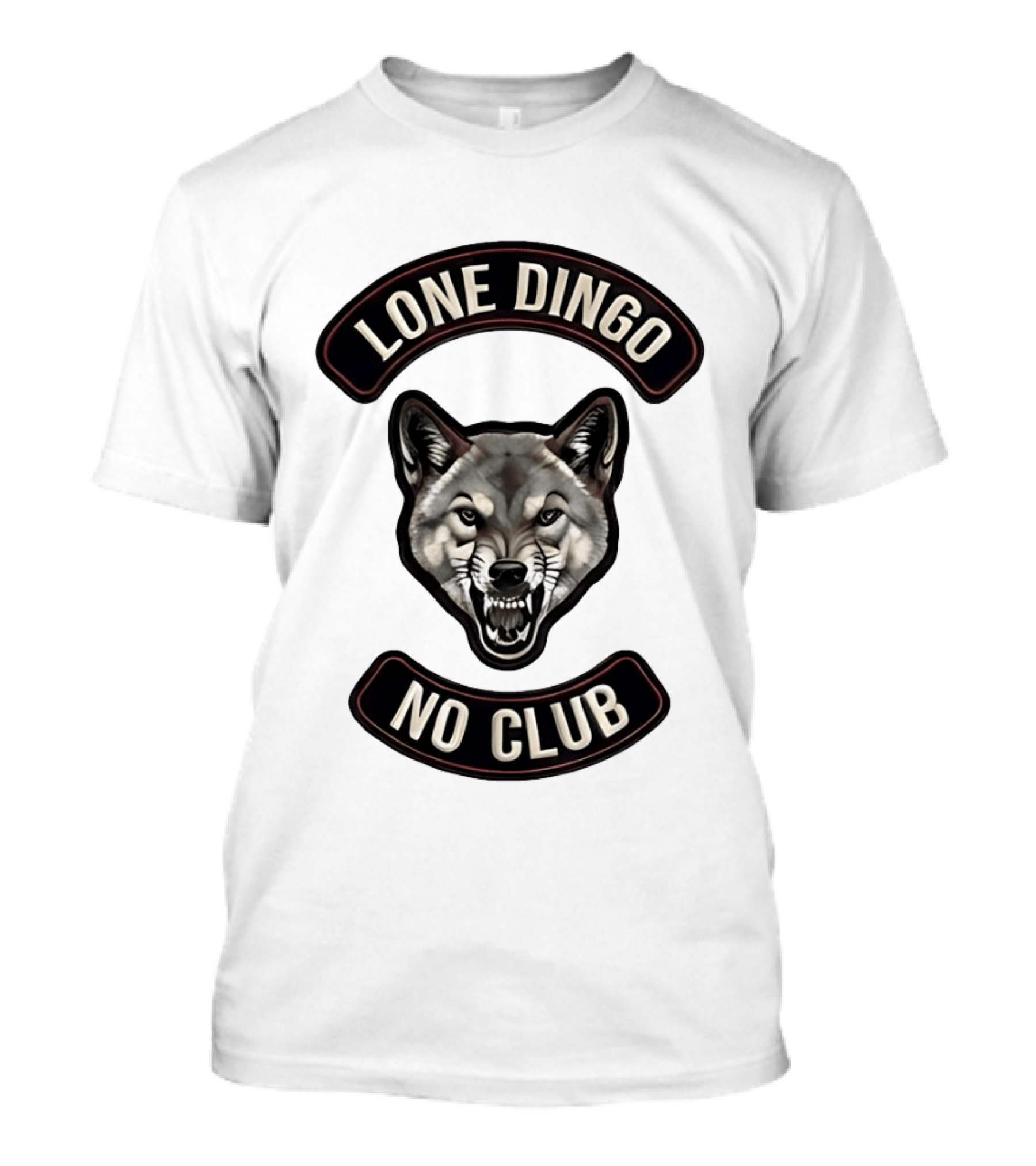 Lone Dingo No Club Wild Wolf Head T-Shirt