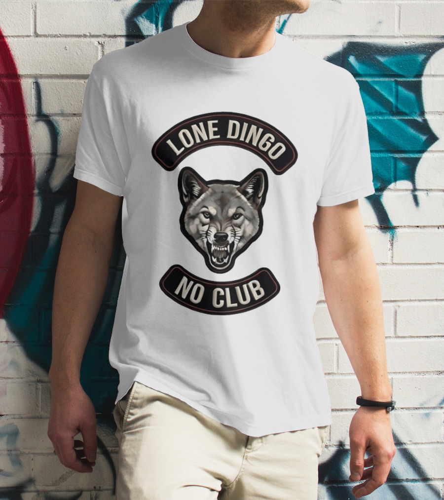 Lone Dingo No Club Wild Wolf Head T-Shirt