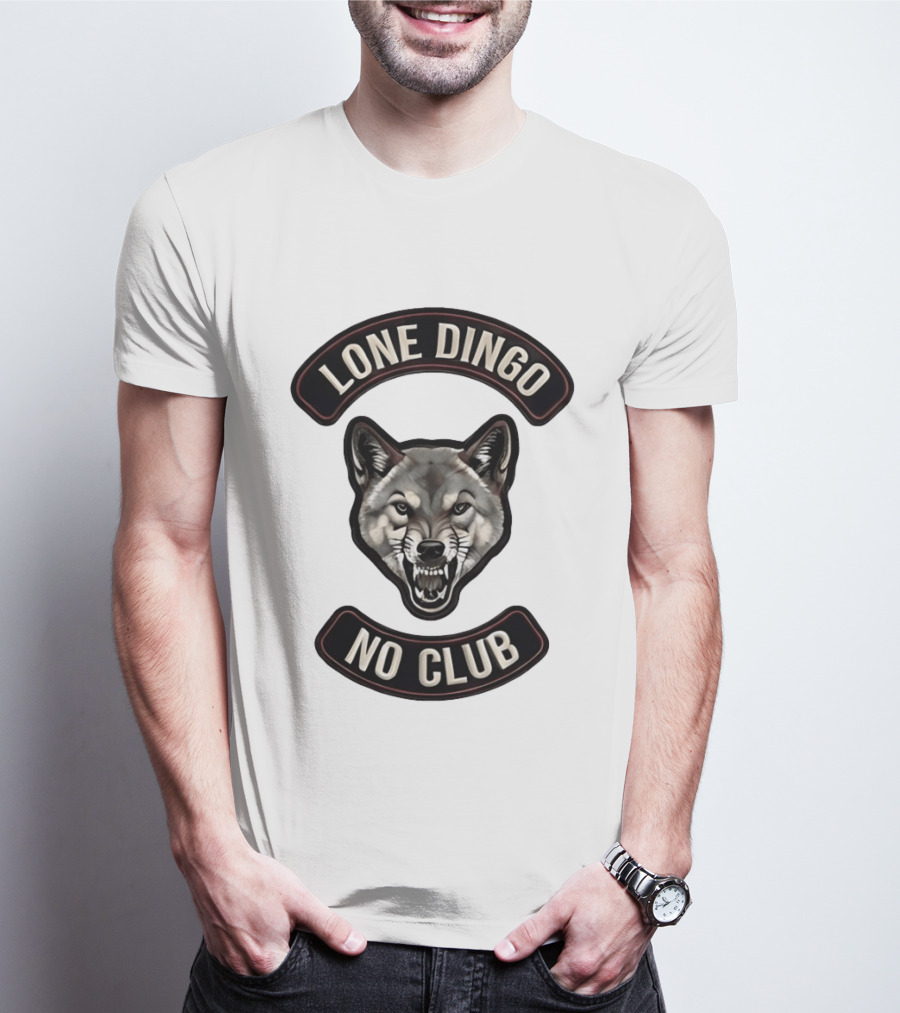 Lone Dingo No Club Wild Wolf Head T-Shirt