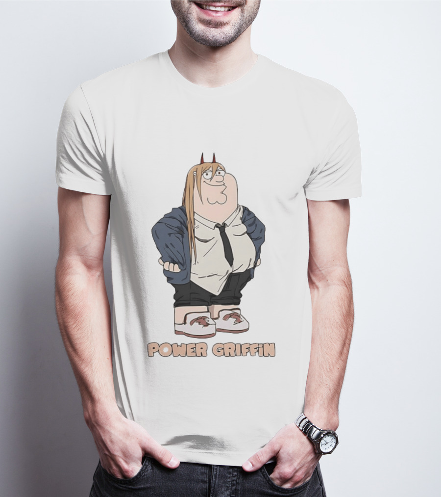 Power Griffin Chainsaw Man X Peter Griffin T-Shirt