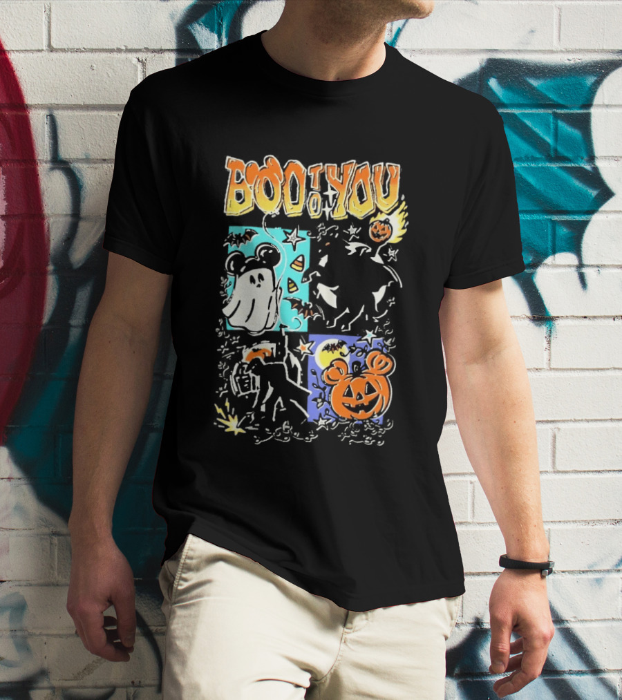 Boo To You Ghost And Pumpkin Halloween Fun T-Shirt