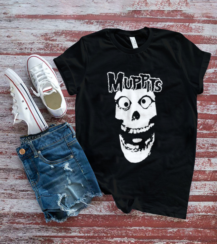 Muppits Punk Rock Skull Misfits T-Shirt