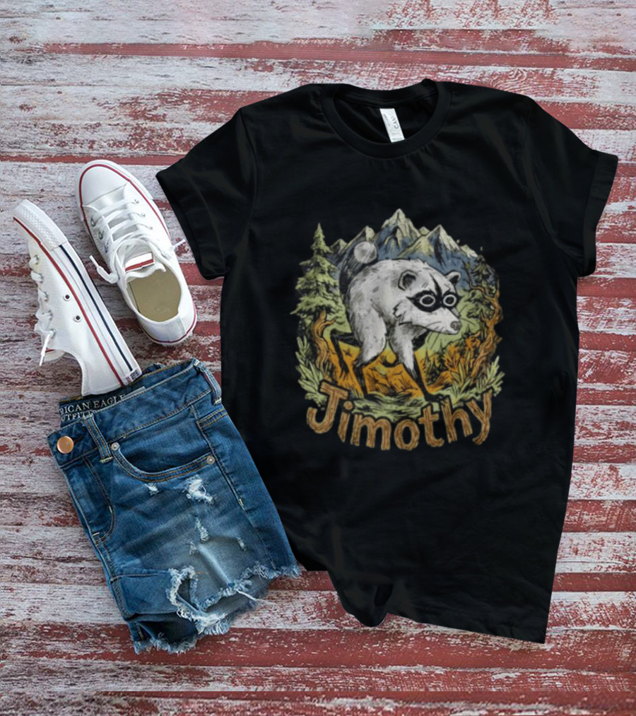 Jimothy Raccoon Mountain Forest Nature Mountains T-Shirt